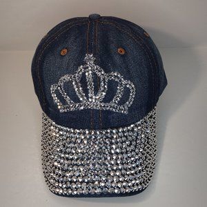 Jean Cap Decorated with Studs. Crown Design